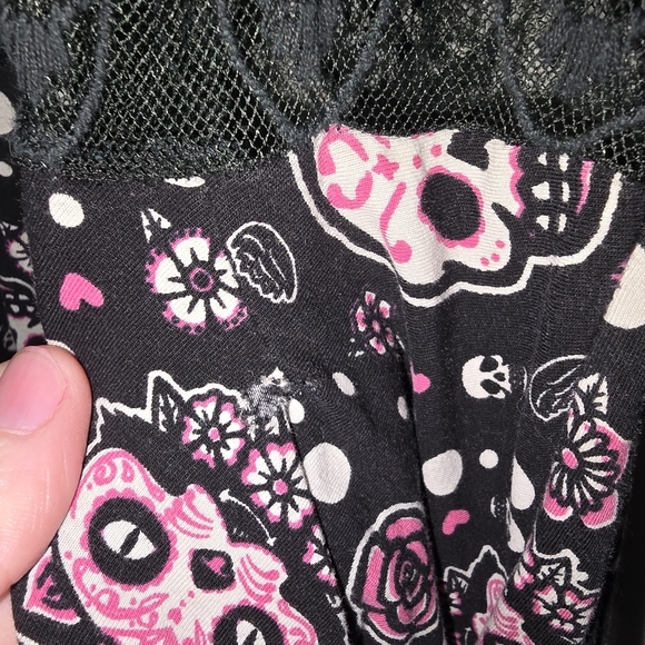 Too Fast Day Of The Dead Kitty Dress XL - Picture 4 of 5